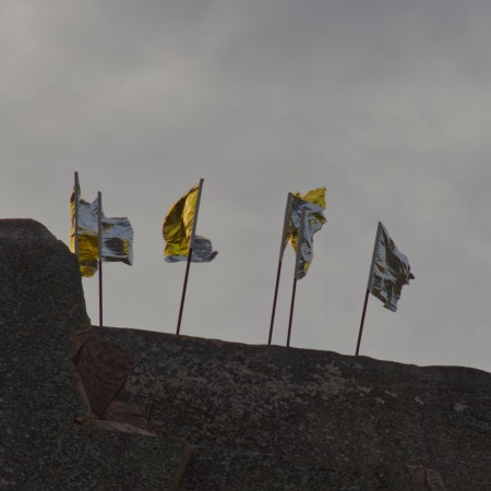 The Different Stages of the Cherry Blossoms and Rescue blankets that Transforms the Northern sky Into a Blaze. by Patrik Bengtsson
